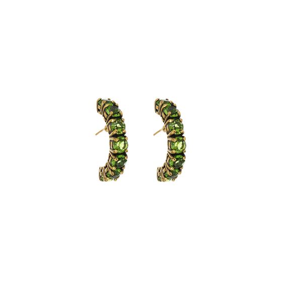 Brinco Arco Cristais Peridot - Copia